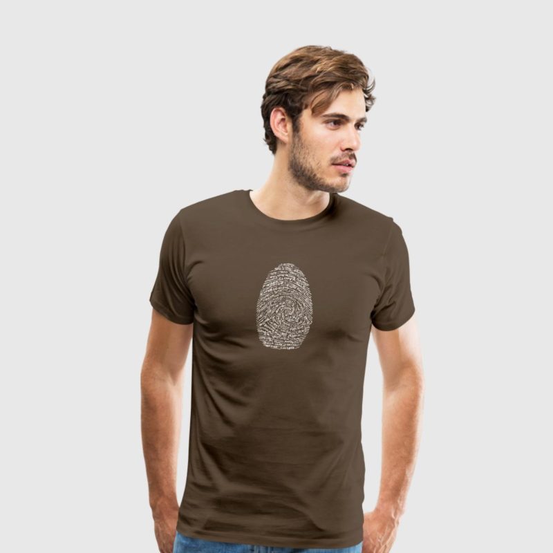 Kletterer Fingerabdruck T-Shirt Aufdruck
