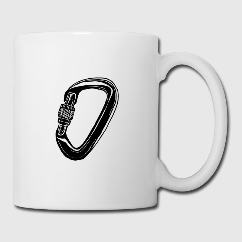 climbing carabiner design coffee tea mug