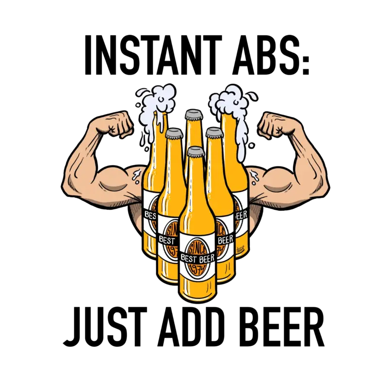 Es ist ganz einfach, sofort Bauchmuskeln zu bekommen. Man muss nur Bier trinken.